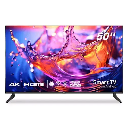 Smart Tv 50&Quot; Hq 4k 3 Hdmi 2 Usb Wi-Fi Android 11 E Design Slim